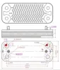 Теплообмінник пластинчастий (12 пластин) для газового котла Ariston/Сhaffoteaux 65104333 2