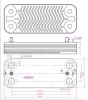 Теплообмінник пластинчастий (16 пластин) для газового котла 17B1901600 0